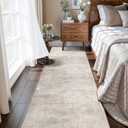 Abstract 2x10 Kitchen Rug Runners - Washable 10ft Hardwood Sink Rugs Non-Slip Hallway Entryway Area Rug Soft Floor Mat Indoor Farmhouse Carpet for Bathroom Living Room Bedroom (2 X 10,Beige/Cream)