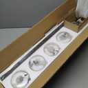 Bathroom Lighting Fixtures, 4-Light Bathroom Vanity Lights Over Mirror, Black and Gold Vanity Light with Glass Shade, Modern Vanity Lighting Fixtures for Bathroom, Bedroom, Hallway