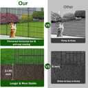 10 Panels No Dig Decorative Garden Fence with Gate - 40 in (H) x 23.6 ft (L), Dog Fence Outdoor for Yard, Rustproof Metal Animal Barrier Ground Stakes Fencing for Garden, Patio, Flower Bed