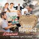 Retirement Ornament 2025 - Appreciation Farewell Gifts for Coworkers, Friends, Teacher, Boss, Nurse, Double Layers Wooden, Happy Retirement Gift for First Christmas Retired