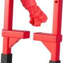 Cosplay Wooden Stilts Costume Play Props Multipurpose Folk Dance Props Solid Wood Stilt for Anime Expo Stage Performance Kids (45cm, Red)