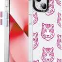 for iPhone 13 Case, Pink Tiger Clear Shockproof Phone Case | Crystal Clear
