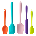 Silicone Spatula Set, 5 Piece Food Grade Rubber Spatulas for Baking, Cooking, and Mixing High Heat Resistant Non Stick Dishwasher Safe BPA-Free (Multicolor)