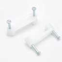 Biaungdo 100 Pcs Cable Wire Clips with Two Steel Nails, 16mm White Cable Clips Nail Management Nail-in Clamps Wall Wire Cable Fasteners for Ethernet Cord, Cable(8mmx2)