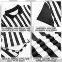 Skicuff Women's Referee Shirt Dress Official Ref Umpire Jersey for Basketball Football Halloween Costume Waitresses Uniform, Medium