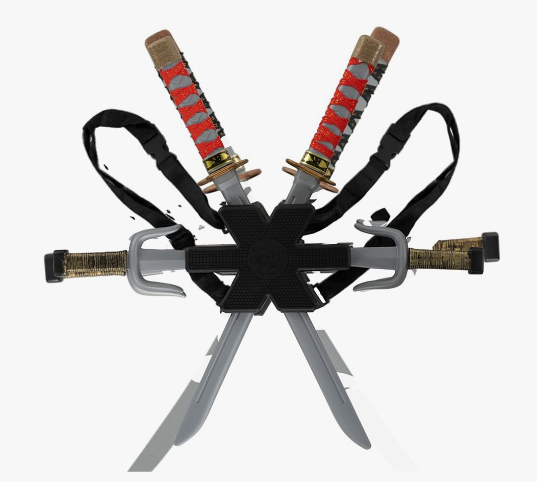 Morph Red Ninja Swords for Kids with Back Strap Costume Ninja Costume Accessories for Kids