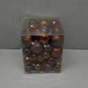 64 Pcs Neutral Brown Christmas Ball Ornaments Glitter Matte Brown Xmas Bulbs Ornaments 1.6/1.97/2.4 Inch Rustic Xmas Baubles Assorted Size Modern Christmas Decoration for Tree Home Indoor Decor