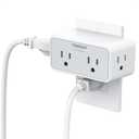 Surge Protector Outlet Extender, TESSAN 1800J Multi Plug Wall Outlet with 4 Widely Outlet Splitter, 3 Sided Multiple Wall Plug Expander for Home Office Kitchen Dorm Room Essentials