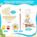 AmazingSpark 12 Sets Paint Your Own Island Princess Party Favors DIY Wood Painting Craft Kit Themed Birthday Party Favors Color Your Own Art Craft Kit Supplies for Tropical Luau Birthday