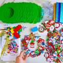 Winlyn 12 Sets Christmas Craft Kits Winter Crafts DIY Holiday Wreath Ornaments Decorations Art Sets Snowmen Snowflake Festive Foam Stickers Arts and Crafts for Kids Classroom Activities Party Favors