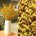 5 Pcs 29.5" Long Jasmine Artificial Yellow Flowers Fake Jasmine Flowers Bouquet Faux Plant for Home Office DIY Floral Art Wedding Party Table Centerpieces Vase 4th of July G New Year Decor