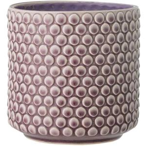 Flower Pot 6’’ Mauve Planter with Polka Dots Modern Ceramic Pot with Crackle Glaze  No Drainage Holes Holds 5’’ Indoor Plant
