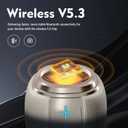 Portable Wireless Speaker, BT5.3, IPX6 Waterproof,Stereo Sound, RGB Lights,TWS Pairing,TF-Card in, for Home Theater, Party,Outdoor Travel (Gray)