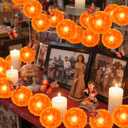 60 Pcs Day of the Dead Decorations, Dia De Los Muertos Altar 2 Marigold Garland String Lights, 30 Marigold Flowers with Stems, 12 Butterfly, 16 Mexican Banners for Diwali Halloween Decor