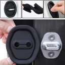 12 PCS Car Silicone Door Latch Protective Cover Guard Car Decorations Car Door Lock Latches Silent Shock Cover Vehicle Doors Locks Guard Stopper Car Protector Accessories for Most Vehicles