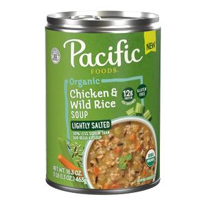 Pacific Foods, Soup Chicken Wild Rice Low Sodium Organic, 16.3 Ounce 4pc (Best By: 02/10/2028)