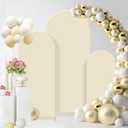 Wedding 3-piece metal wedding arch background bracket (4, 5, 6) with cover cloth - suitable for weddings, birthdays, baby showers, and anniversary celebrations (yellow, (4*5*6))