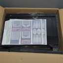 6 Pack Upgrade Harder Shoe Organizer, Shoe Storage with Magnetic Front Door, Clear Shoe Boxes Foldable Space-Saving Shoe Rack for Sneaker Boot Container, Black