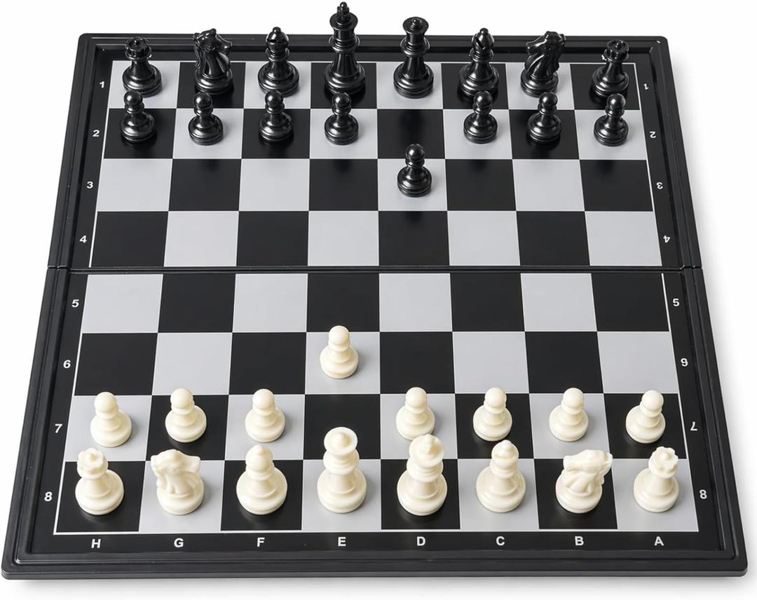 Travel Chess Set Magnetic Portable Folding Chess Board - Small Mini Chess Set - (Small / 7.6 Inch)