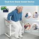 Couch Stand Assist Aid for Elderly, Height&Width Adjustable Sofa Lift Assist Devices for Seniors Sit to Stand, Non-Slip Toilet Safety Rails, Standing Support Aids with Steel Tubes,350 lbs