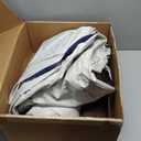 Queen Air Mattress with Built in Pump Luxurious Comfort Raised Inflatable Mattress Queen Airbed Blow Up Mattress for Home and Guests Air Bed 2 Mins Fast Inflate/Deflate 660 lbs Max (13" Blue & White)