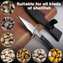 Professional Oyster Shucking Knife, 2CR13 Stainless Steel Oyster Knife, Sturdy Sharpness Opener for All Kinds of Shells, and Level 5 Cut Resistant Glove (XL)