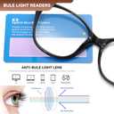 2 x Bifocal Reading Glasses Women Cat Eye Blue Light Blocking Computer Reader Clear Top No Line Transition Ladies Eyewear
