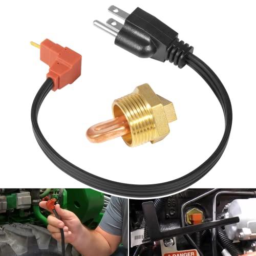 Bonbo AR87167 Engine Block Coolant Heater Kit with AR8767 Heater Element & AR87168 Power Cord, Fits for John Deere 1025R 110 2210 2305 4210 445 X495 XUV Gator 850D 855D 855M 865E Tractors