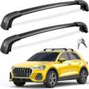 FengYu Lockable Roof Rack Cross Bars 300lb Compatible with Audi Q3 2019-2025, Heavy Duty Aluminum Roof Rails Crossbars Cargo Bars Canoe Rooftop Black Carrier Luggage