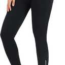 Women's Thermal Fleece Cycling Pants Padded Cold Weather Compression Bike Tights (Thermal Black Line) S