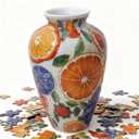 3D Puzzles Vase for Adults, 120 Pieces Plastic DIY Unique Pattern Vase House Warming Birthday for Flower Arrangements and Home Decor (A9)