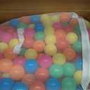 Amazon Basics BPA Free Ball Pit Balls with Storage Bag, Crush-Proof Plastic for Toddlers Kids 12+ Months Play, 6 Bright Colors, Pack of 1000