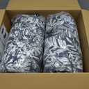 Outdoor High Back Patio Chair Cushions, Fade Resistant & Waterproof Tufted Seat and Back Cushions for Patio Furniture, Patio Chair Cushions 44x22 Inch, Set of 2, Tropical Leaf Black, 44"x22"x4"