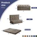 MAXYOYO 6" Folding Sofa Bed for Floor, Tufted Tri-Fold Floor Mattress, Full