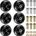 CheeMuii 6 Pack Lawn Mower Deck Gauge Wheels Kit AM125172 Mower Deck Wheels Compatible with John Deere 48", 54", 60", 62, 72" Deck Replace for AM125172 AM124706 210-300