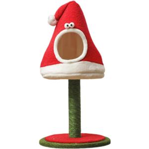 Cat Bed Cave House Portable Cats Hut Scratch Resistant Removable Christmas Hat Decorative Tent Indoor Outdoor- 40cmx80cm