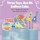 Fidget Toys for Kids | 3-Pack Sensory Toys for Kids Ages 5-12 | Pop It, Keyboard & Sensory Balls | Quiet Fidgets for Classroom | Stocking Stuffers for Christmas | Party Favors for Birthday Goodie Bags