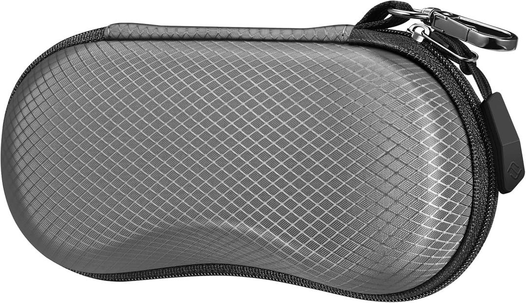 FINTIE Sunglasses Case, Hard EVA Shell Shockproof Sport Glasses Case with Metal Carabiner Travel Zipper Eyeglasses Holder (Dark Grey)