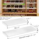 Expandable Closet Shelves, Adjustable Metal Closet Organizers and Storage Shelves for Wardrobe, Kitchen Pantry, Shoe Rack, (2 Pack,W11.81 x L: 17 "to 31")