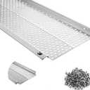 5 inch Gutter Guard, 13 Pack-52ft, Aluminum Rain Gutter Guard, DIY Leaf Filter Gutter Guard Protection Cover, Raptor Mesh Gutter Screen Cleaning Tools for Downspout, Roof, with Screws