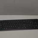 TECKNET Bluetooth Keyboard Rechargeable, 4-Device (2.4G+BT) Wireless Keyboard, Full Size Computer Keyboard with Stand, Ultra-Slim Quiet Typing, for PC/Laptop/Smart TV/Phone/Tablet, 12 Hotkeys (All Black)