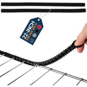 Silicone Oven Rack Shields by Lindas Essentials (2 Pack) | Heat Resistance Silicone Oven Rack Protectors Guards Against Burns and Scars | 22 Inches Long (Black)