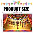 Nuxovilar Carnival Colorful Ornament Banner 71"x43 Polyester
