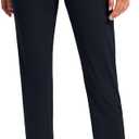 Viodia Women's Golf Pants with Zipper Pockets 7/8 Stretch Ankle Pants for Women Travel Casual Work (Large, Black)