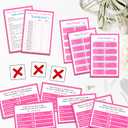 Baby Shower Friendly Feud Game, Fun Baby Shower Game Card for Adults, Pink Friendly Feud Quiz for Baby Girl Shower Gender Reveal Party, Feud Trivia Games Baby Shower Favor Supplies, 07