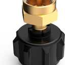 Propane Refill Adapter for 1 lb. Tanks, Propane Adapter Fill 1lb from 20lb, LP Gas Cylinder Tank Coupler Fits QCC1 / Type1 Propane Tank and 1 lb Throwaway Disposable Cylinder (Black)