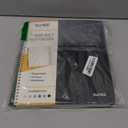 SUNEE 5 Subject Graph Paper Notebook - 400 Pages, 9"x11", 4x4 Graph Ruled Notebook, 5 Pocket Colored Dividers, 3-Hole Punched Paper, Black