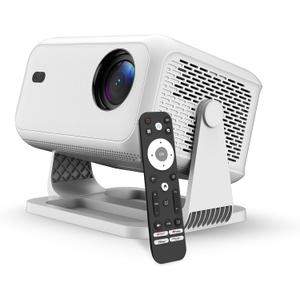 Netflix Officially 4K Smart Projector with WiFi and Bluetooth, AI Auto Focus 800 ANSI 1080P Native Portable Outdoor Indoor Home Video Projectors - White