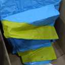 CACSPS 120" Non-Slip Splash Pad for Kids and Dog, Thicken Sprinkler Pool Summer Outdoor Water Toys, Extra Large Backyard Wading Pool for Children Boys & Girls or Pet Dog (Blue&Yellow)