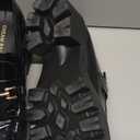 Women Loafers Platform Chunky Heel Slip On Lug Sole Casual Dressy Office Business Shoes,Size 8.5,Black-Pat,DWUMLS2534